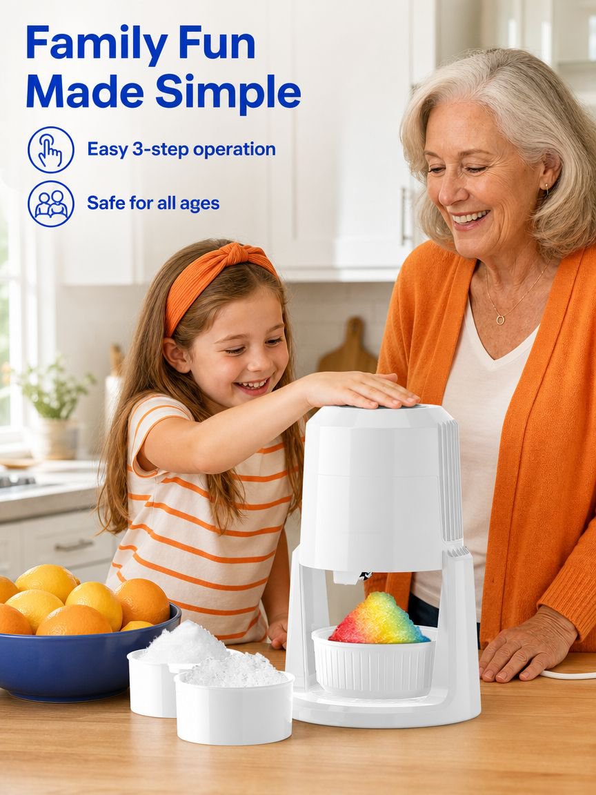 Large capacity ice container of the machine