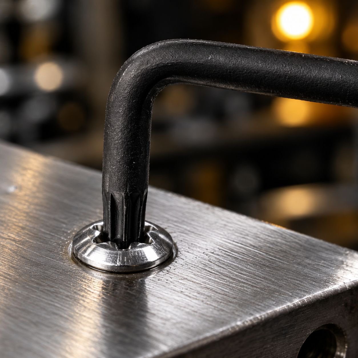 Durable short arm hex wrench for automotive repairs