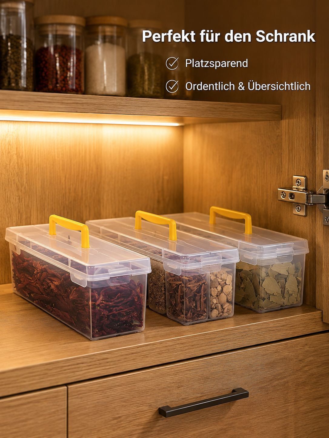 Haushalts-Luftdichte Gewürzaufbewahrungsbox, speziell für den Schrank, aus Kunststoff