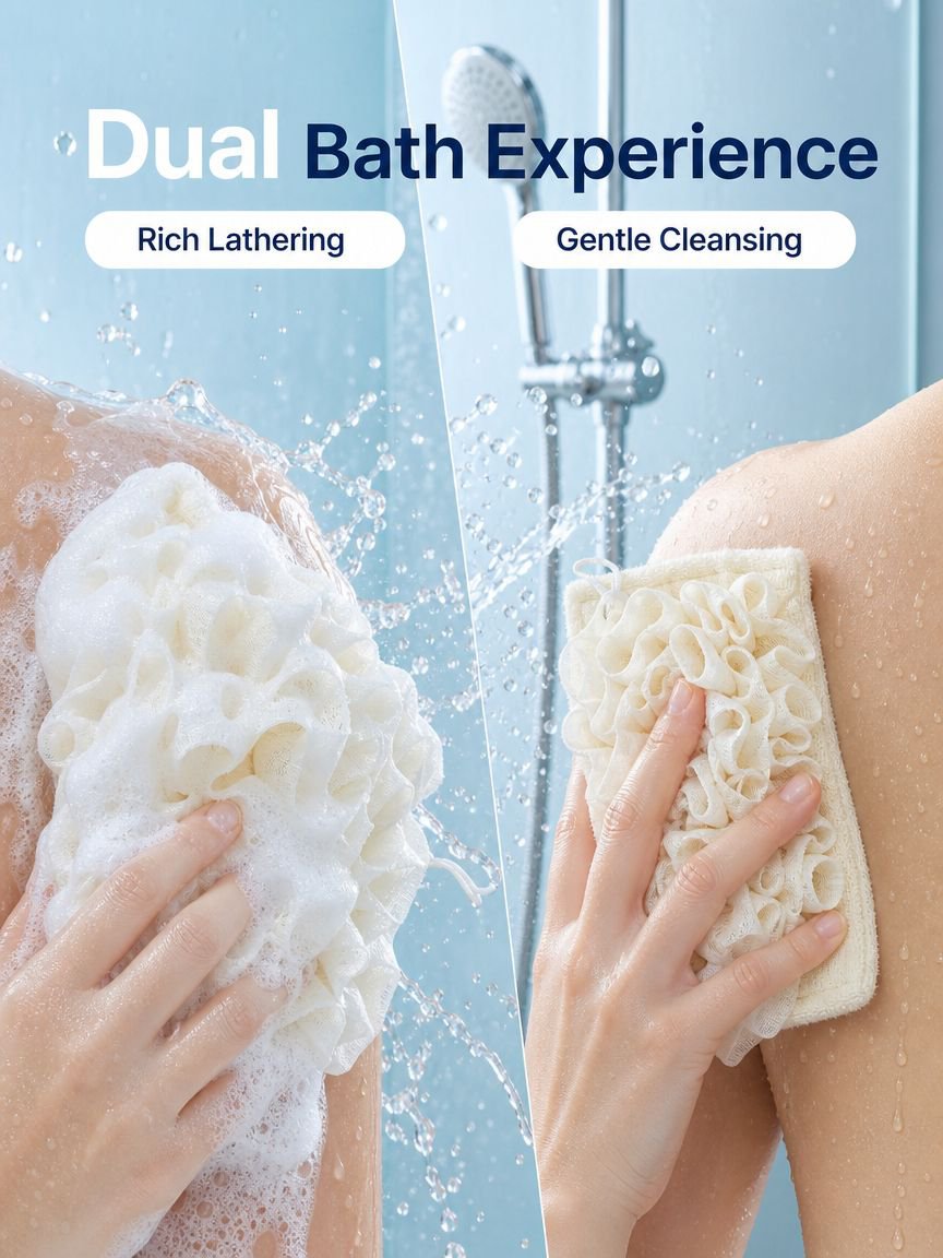 2-in-1 Bath Towel for Bathroom