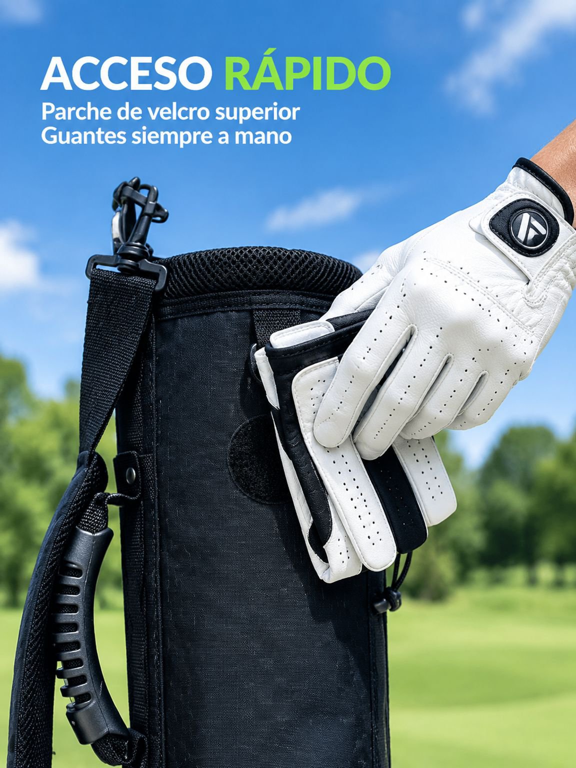 Bolsa portátil para guardar palos de golf