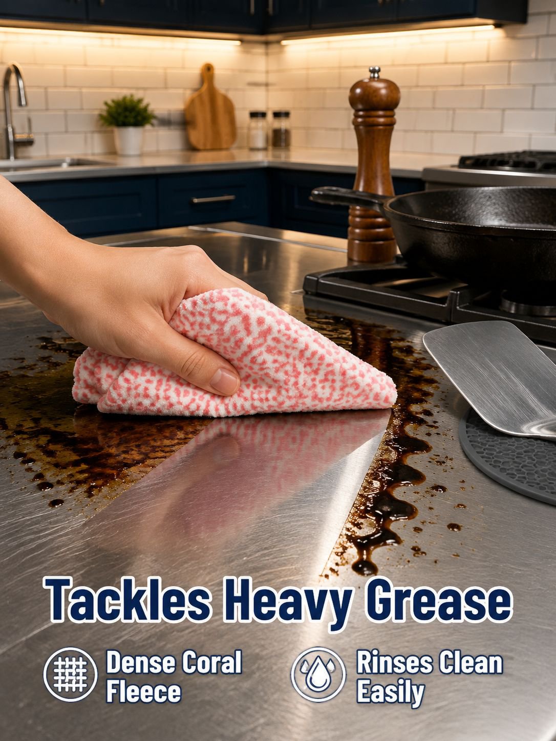 Multi-Purpose Cleaning Towel for Kitchen and Bathroom