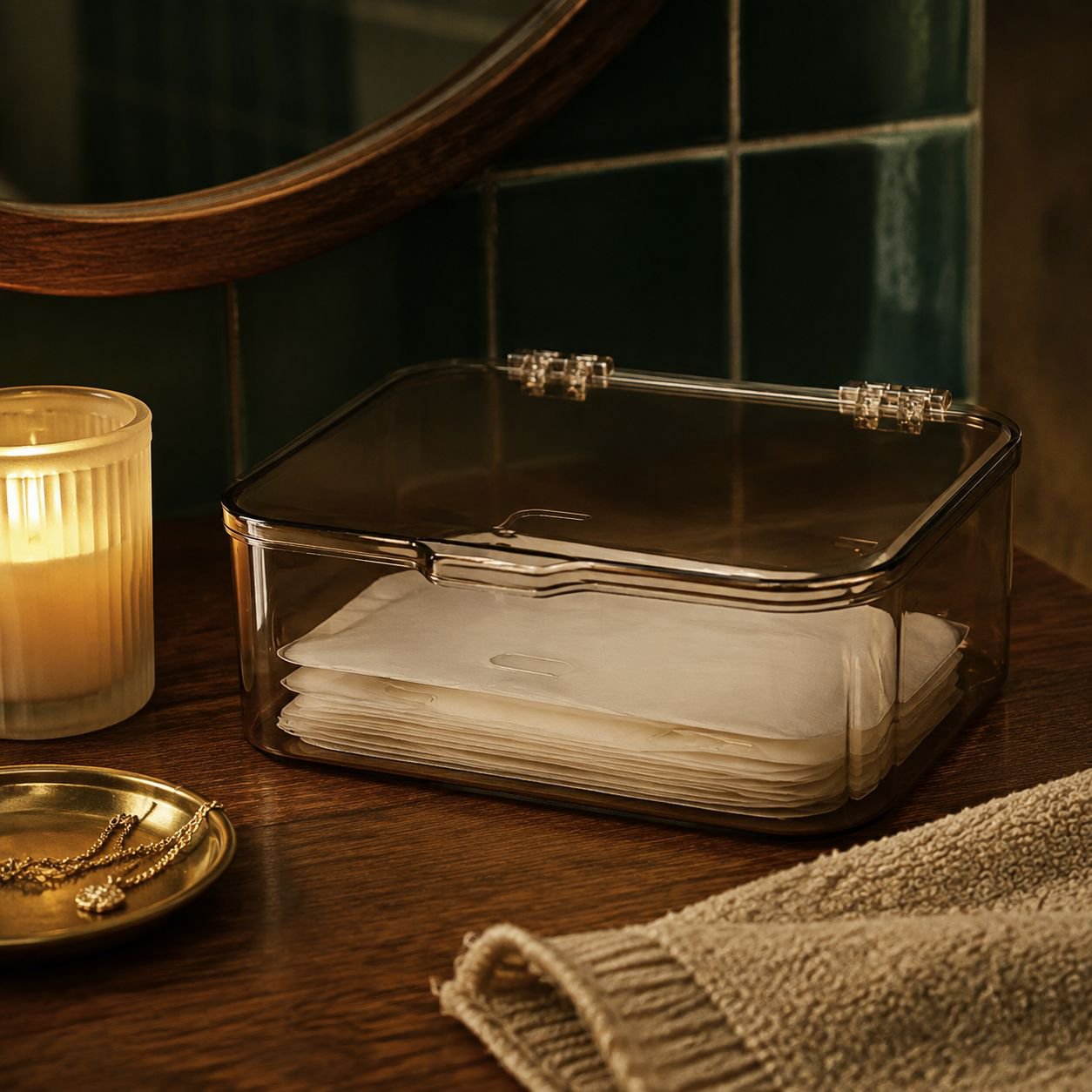 Dustproof mask container with stylish design