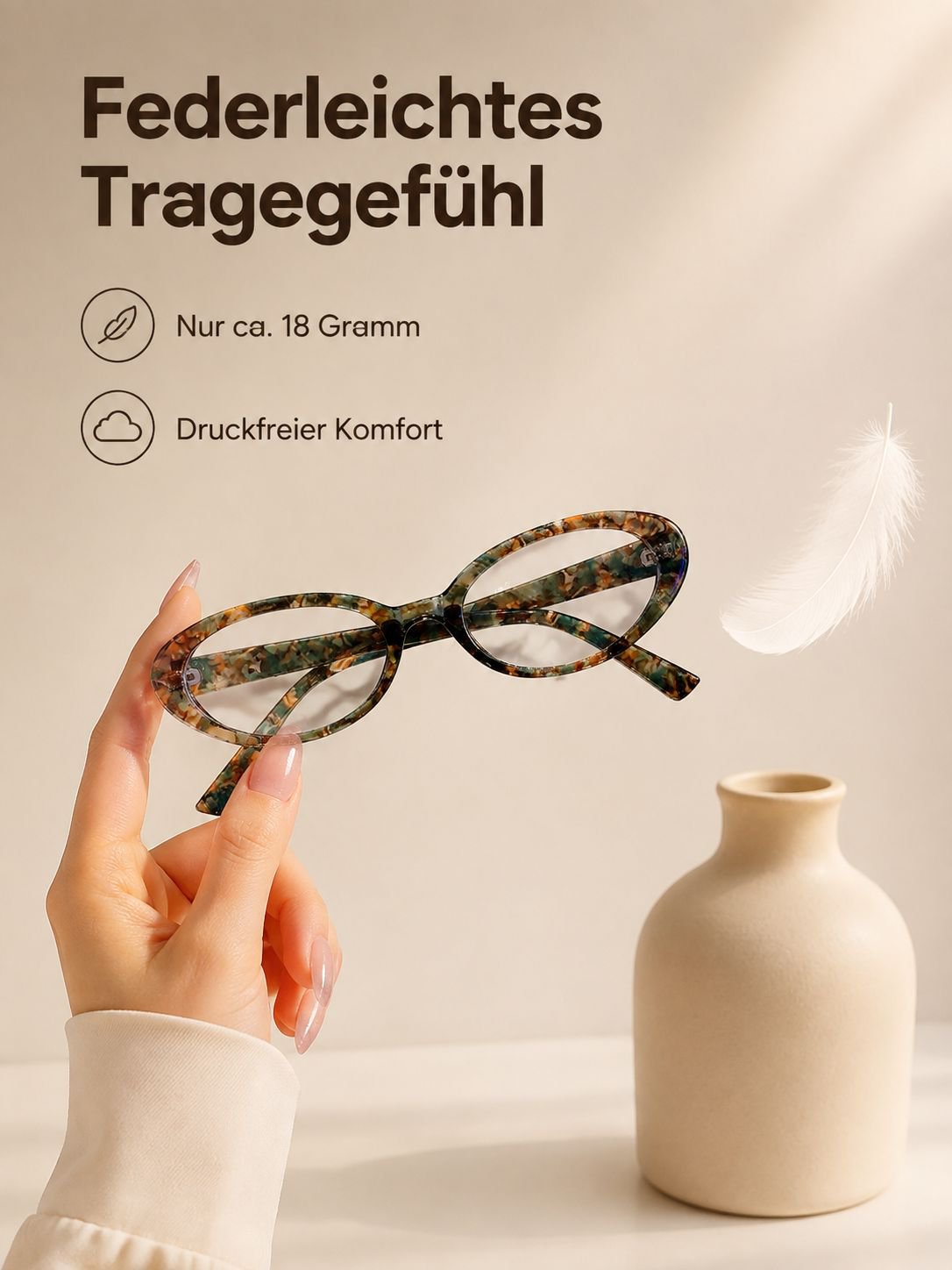 Neue ovale Blaulichtfilter-Brille im koreanischen College-Stil, schlicht und vielseitig