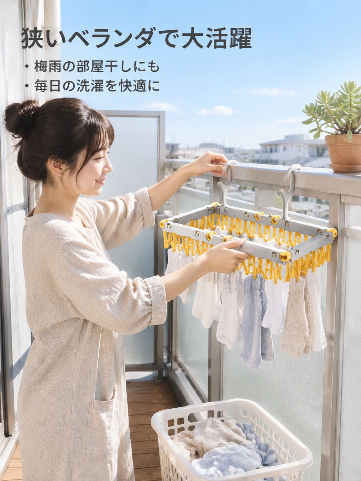 折りたたみ物干しハンガー