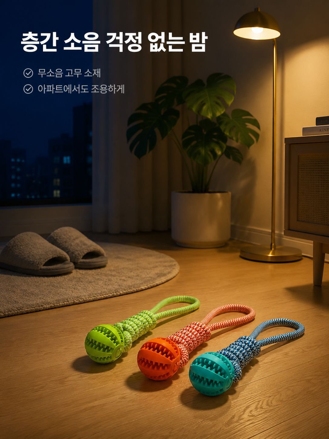 애완동물 장난감 수박형 밧줄 개 씹기