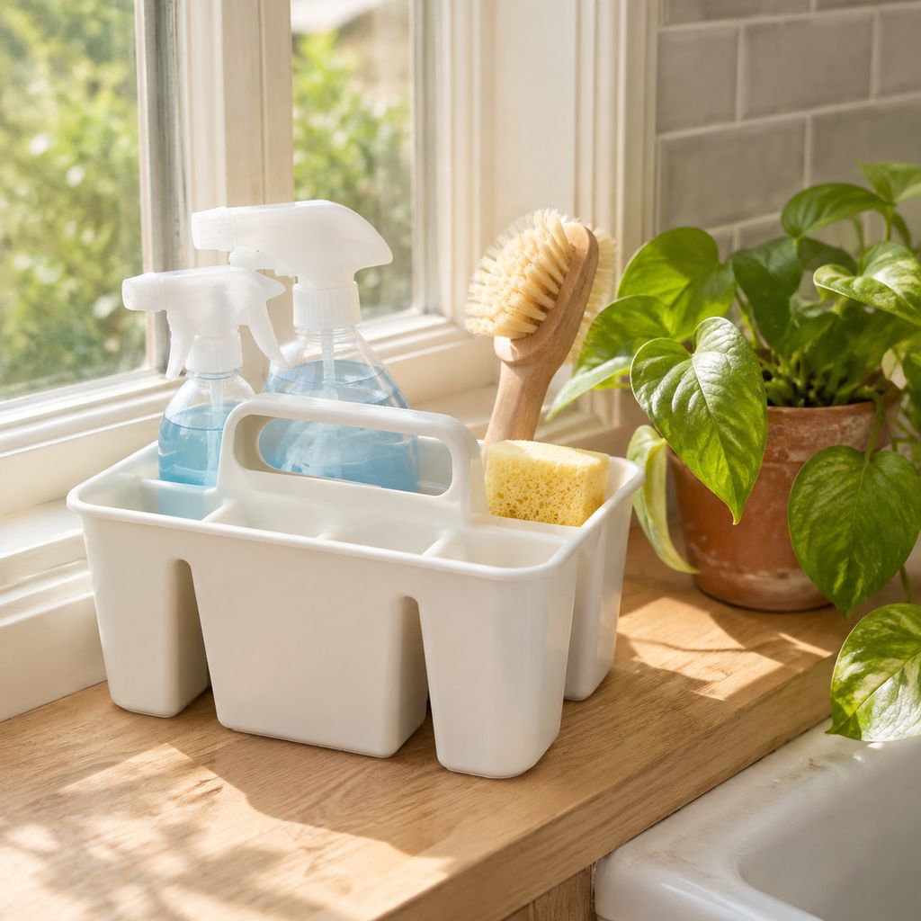 Portable cleaning storage basket, household divider, sundrying basket, desktop storage bin, desktop 