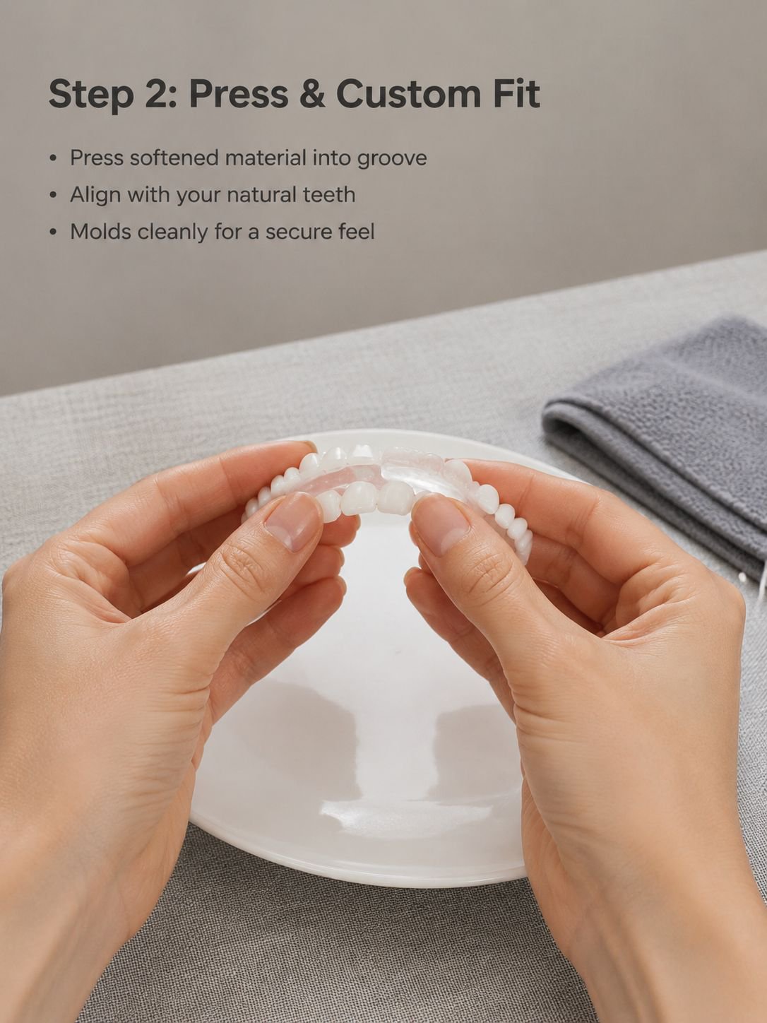 Easy to use denture kit components