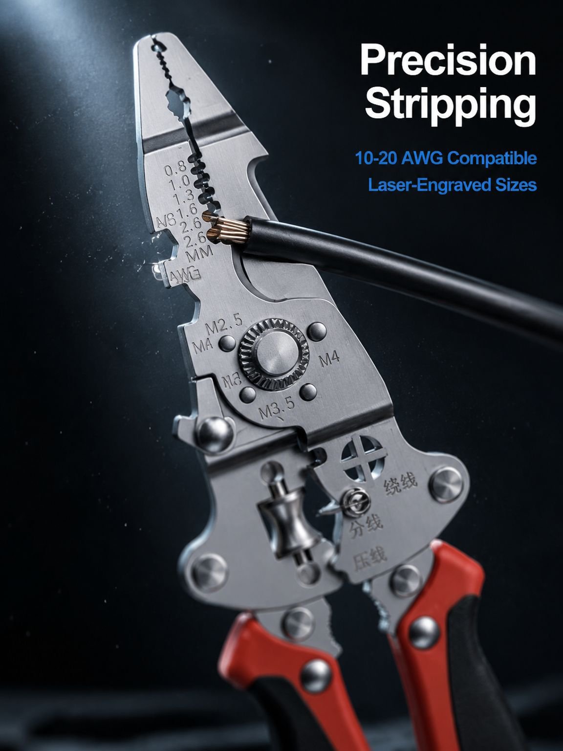 Folding wire strippers