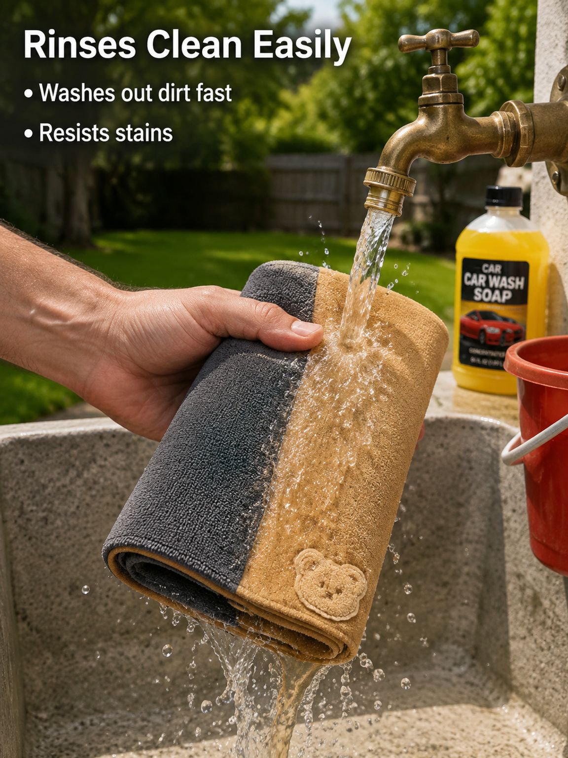 No-shedding Dual-sided Suede Towel for Car Cleaning