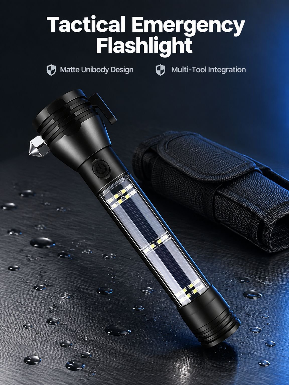 Outdoor emergency high-intensity flashlight