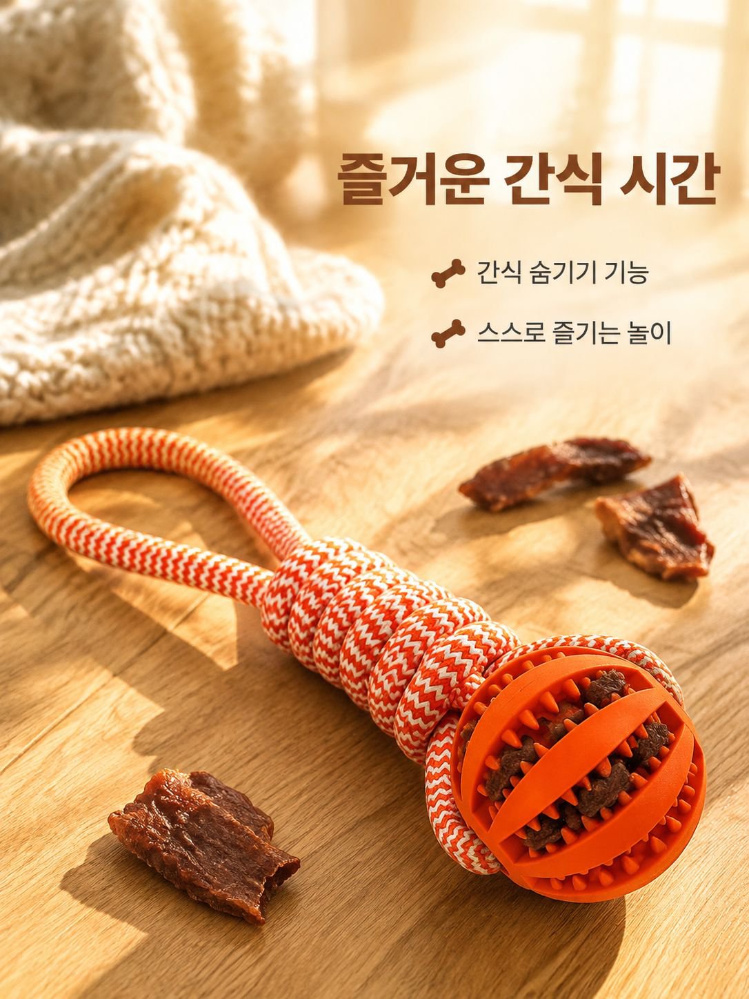애완동물 장난감 수박형 밧줄 개 씹기