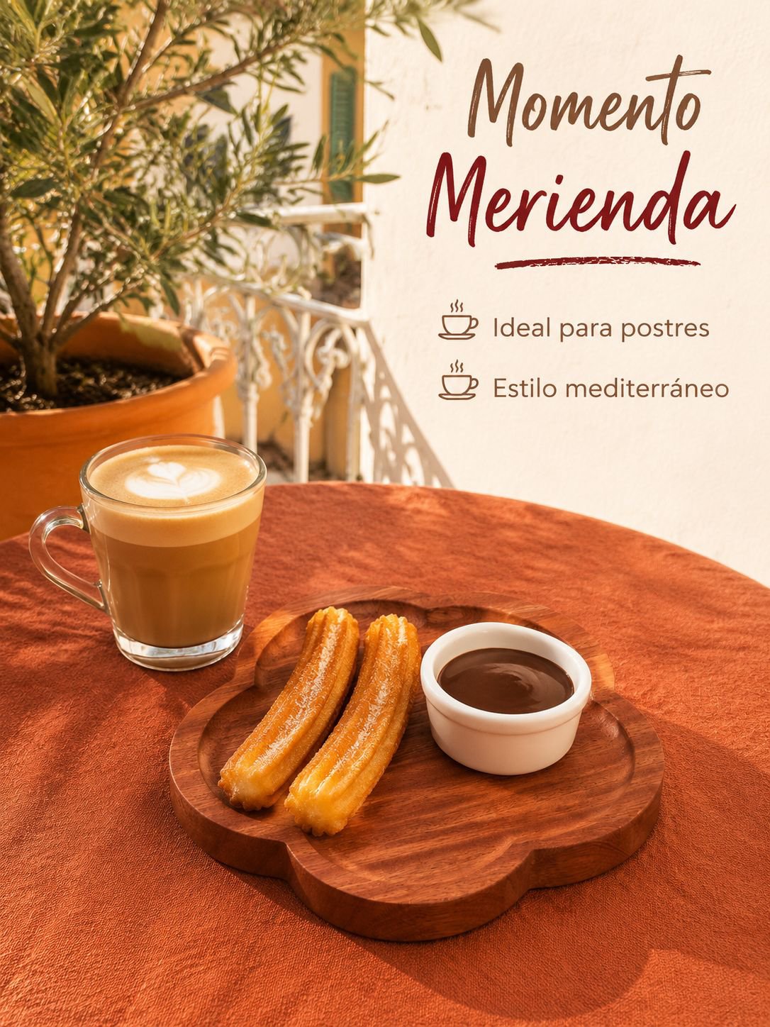 Plato de postre japonés de madera