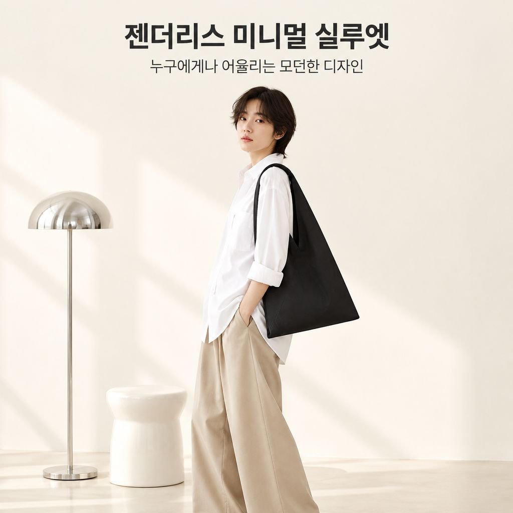 스타일리시 심플 한국 버전 대용량 패치워크 캔버스 가방