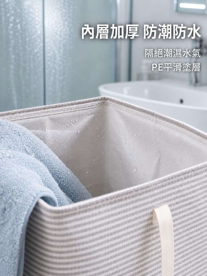 條紋折疊髒衣簍收納袋