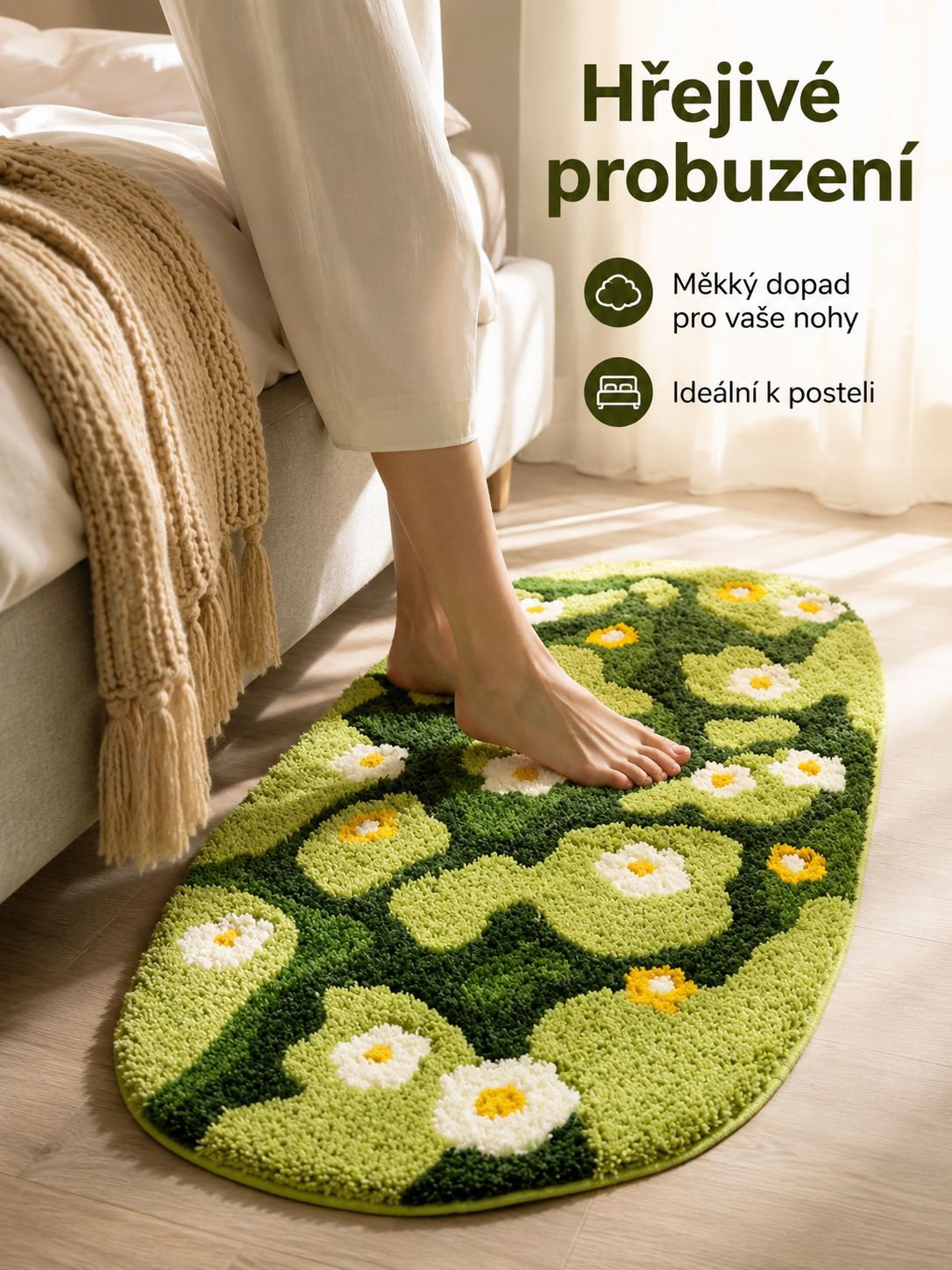 Ztluštěný koberec z imitace kašmíru