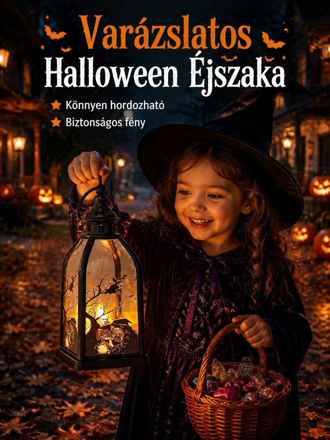 Retro Halloween Tök Gyertya Lámpa Dekorációs Dísz