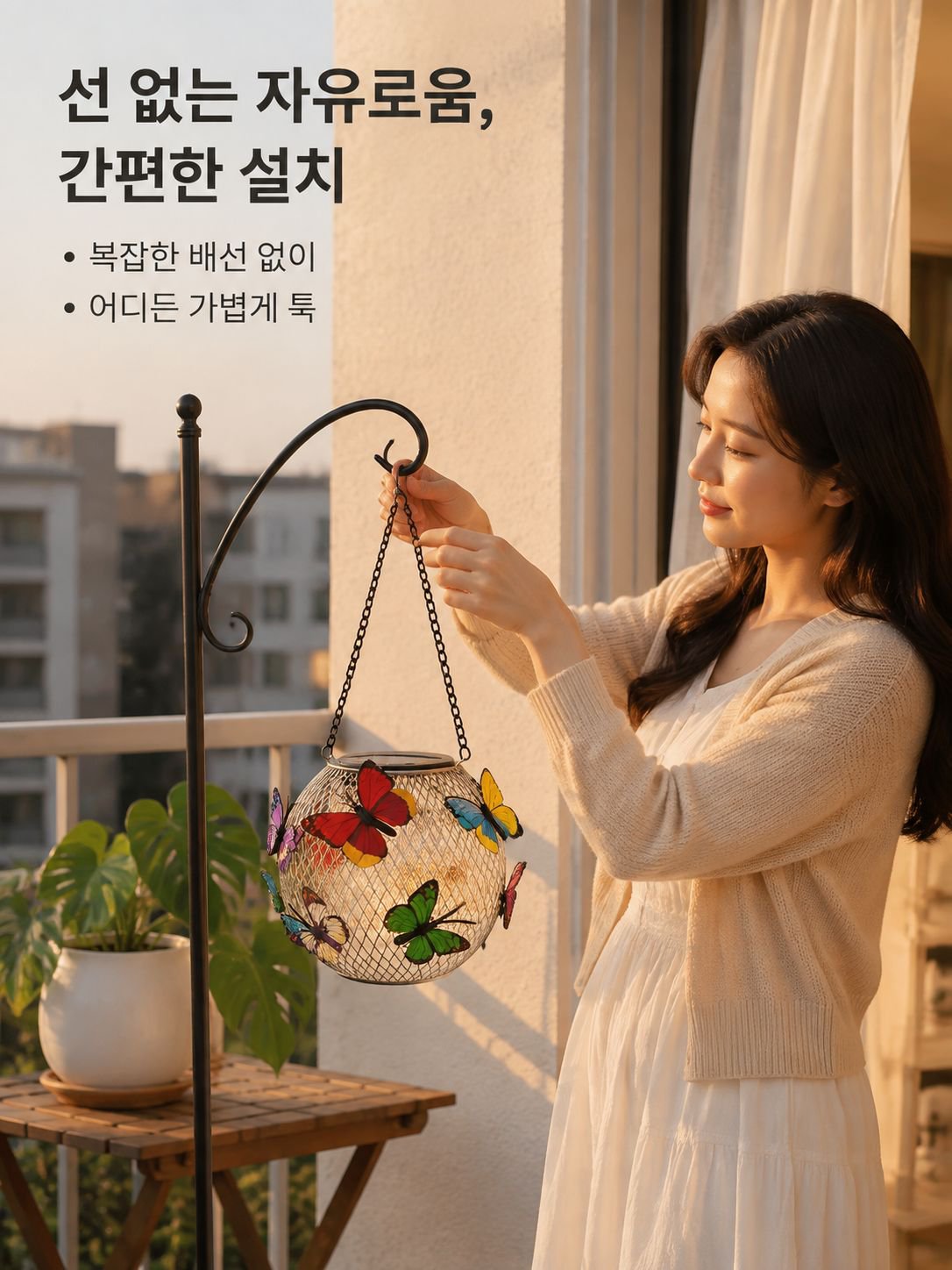 태양광 방수 나비 모양 정원 잔디 장식등