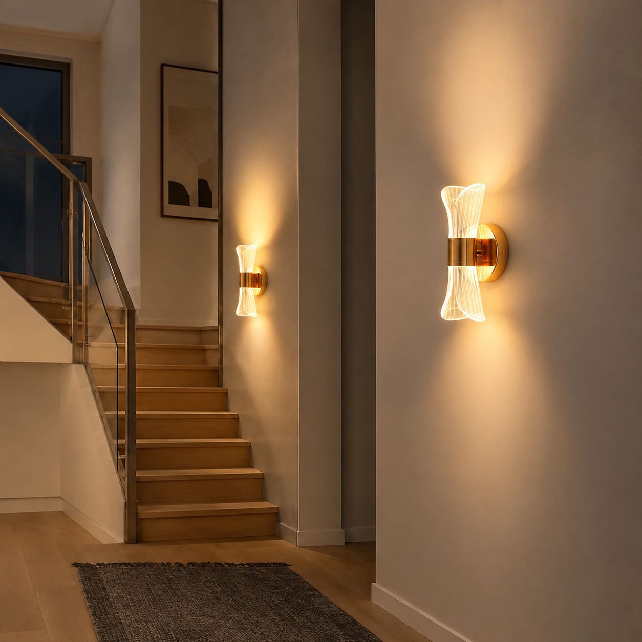 Wall-mounted lighting fixture for bedrooms and aisles
