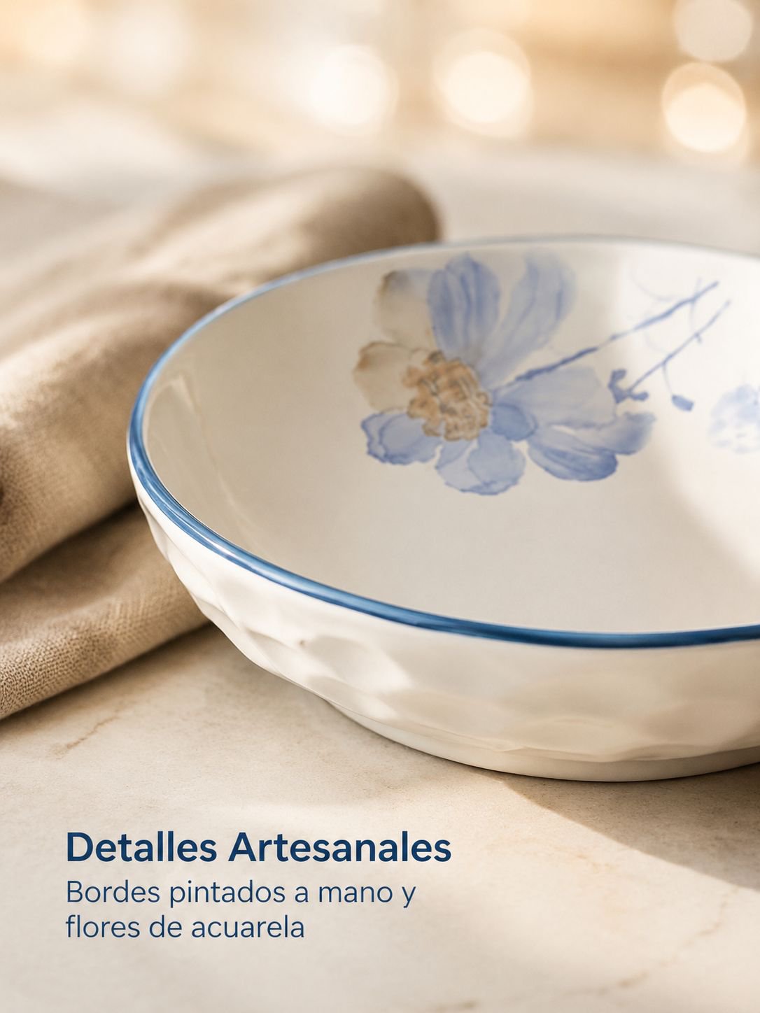 Plato decorativo elegante hecho de cerámica de calidad premium