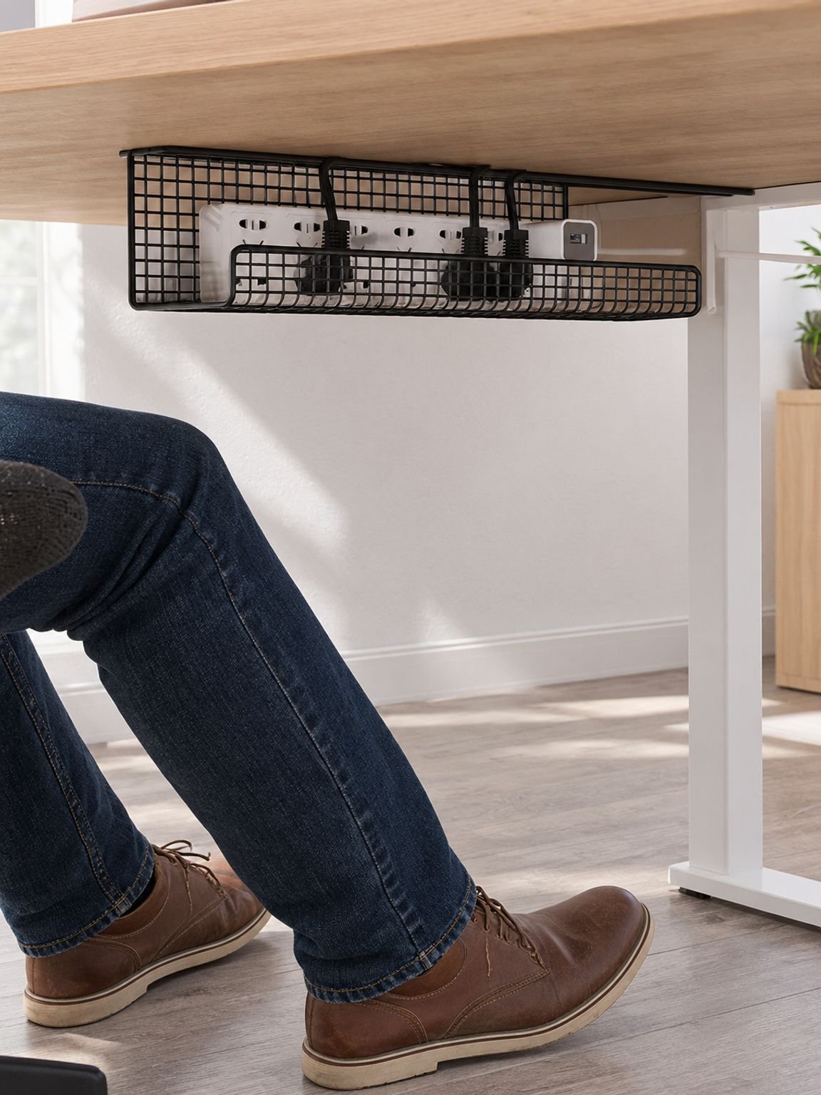 Cable organizer designed to help reduce desk clutter