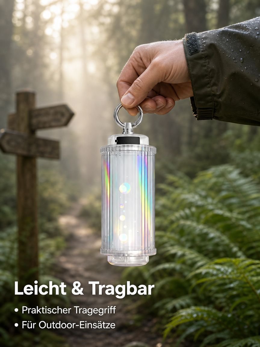 Tragbare LED Campinglampe für draußen, 38 LEDs, Lange Batterielaufzeit, Ambientebeleuchtung