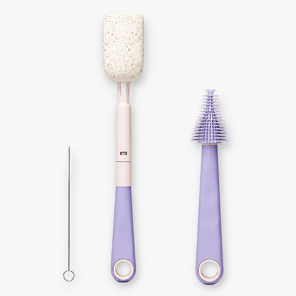 Tragbares Babyflaschenbürsten- und Silikon-Saugerbürsten-Set, Reinigungsset für unterwegs