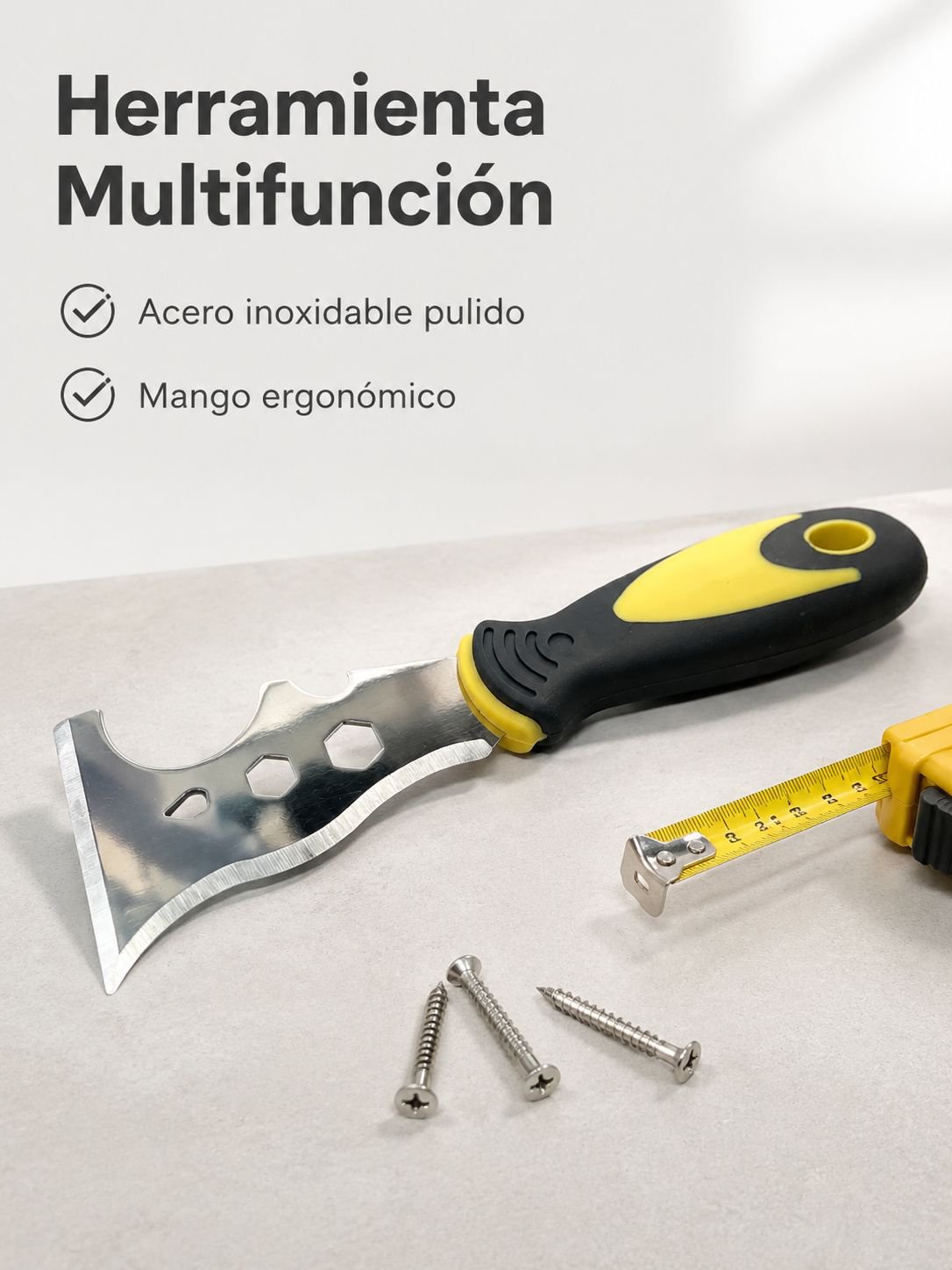 Raspador de limpieza de acero inoxidable