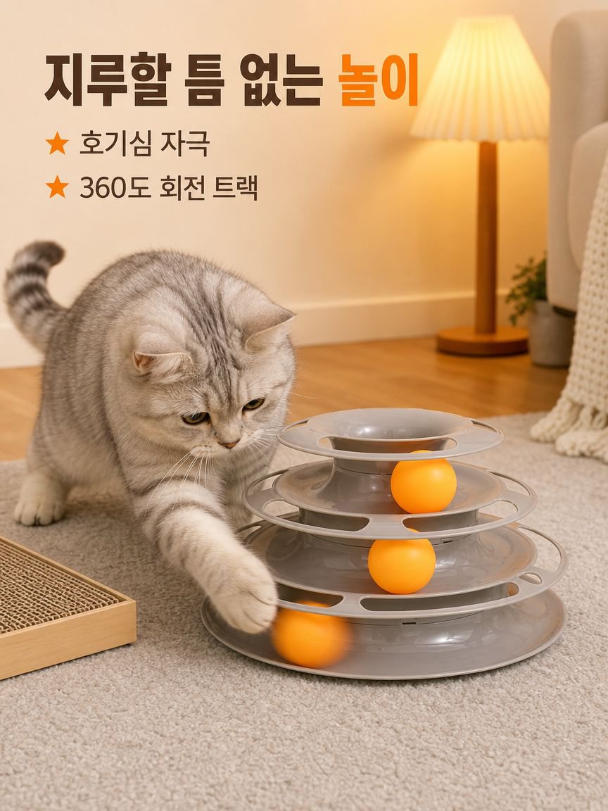 다단식 회전 롤리폴리 고양이 장난감