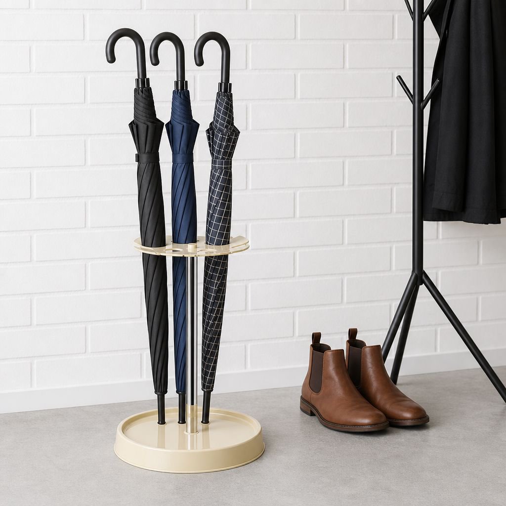 Space-saving umbrella holder for public areas