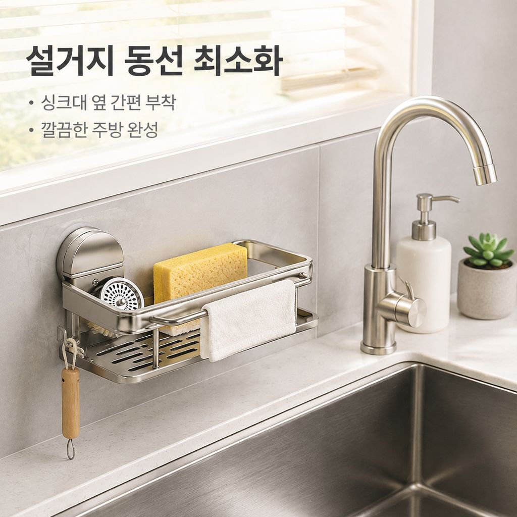 주방 스펀지 정리대