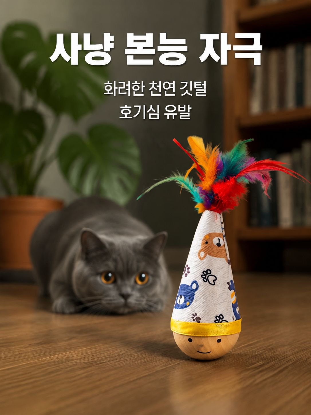 넘어지지 않는 고양이 장난감 스트레스 해소 아이템