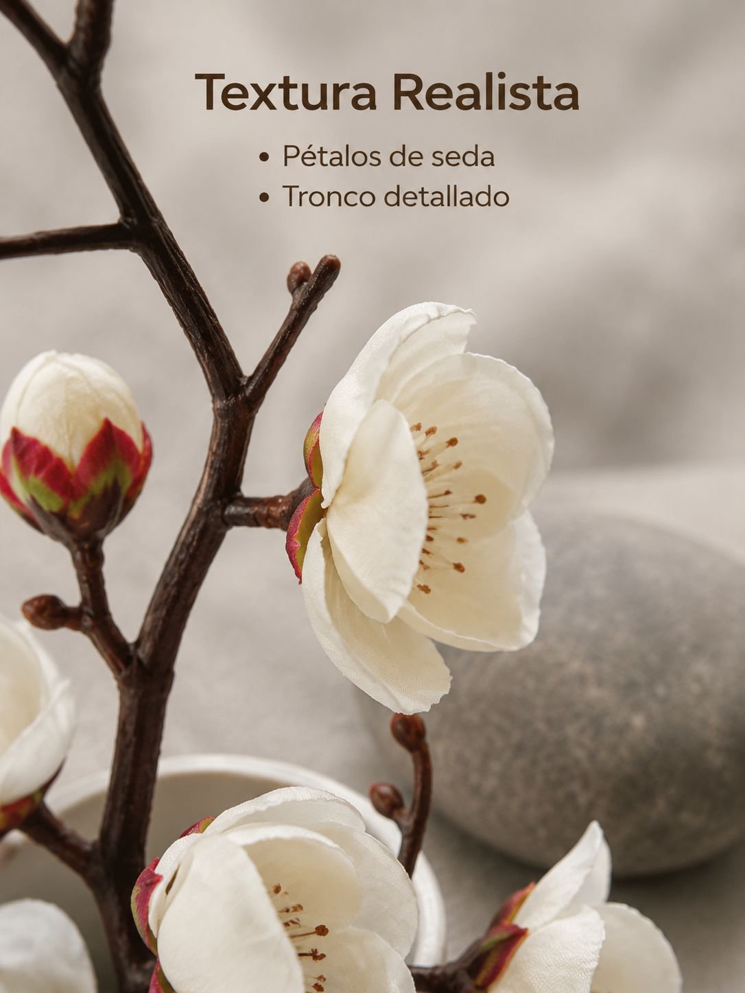 Decoración de paisaje con flores secas