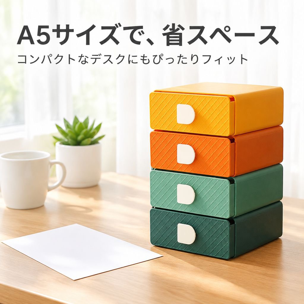 デスク引き出し式収納ボックス寮卓上収納ボックス