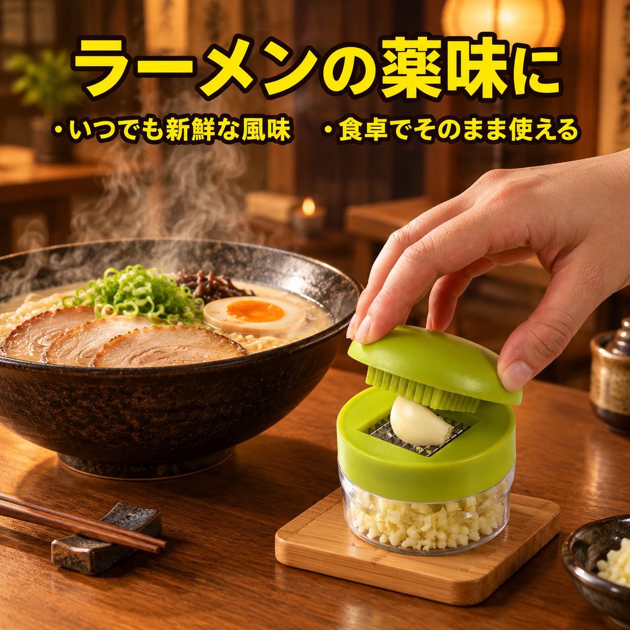 手動ガーリックプレス ニンニク潰し器 多機能 キッチン用 生姜 ネギ にんにく絞り 離乳食 調理器具