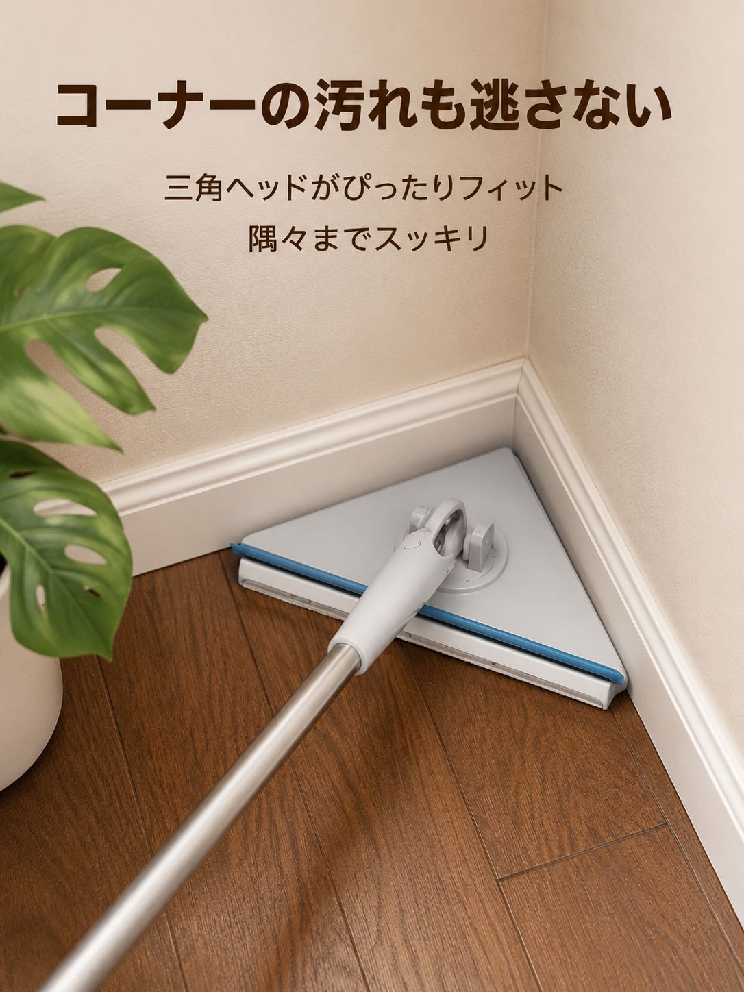 手洗い不要三角モップ