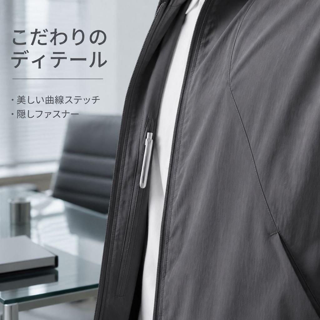 ビジネス通勤用薄手防風防水ジャケット