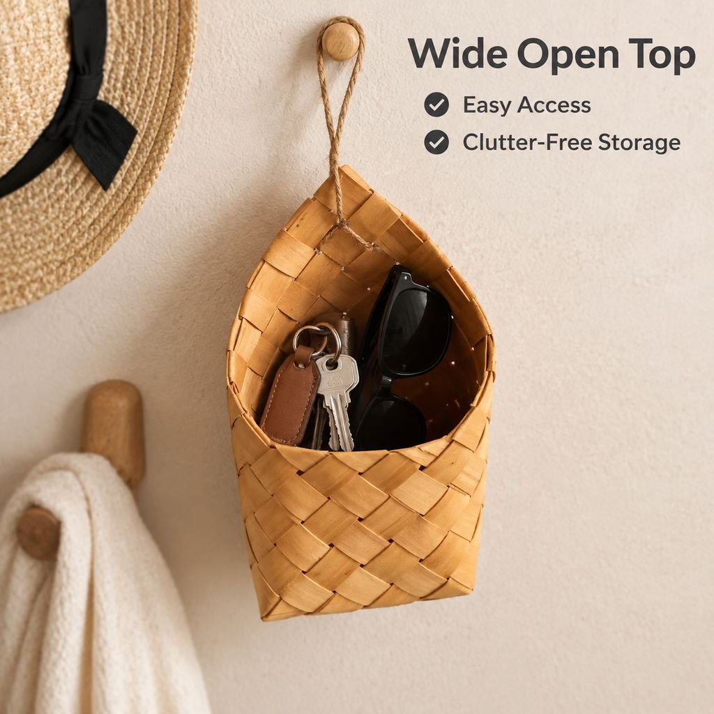 Wall Hanging Woven Basket