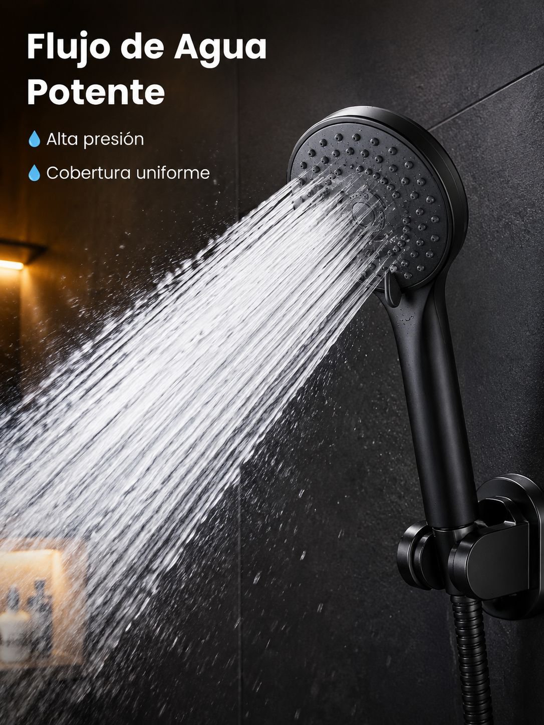 Cabezal de ducha de alta presión con manguera, juego para baño en casa y dormitorio