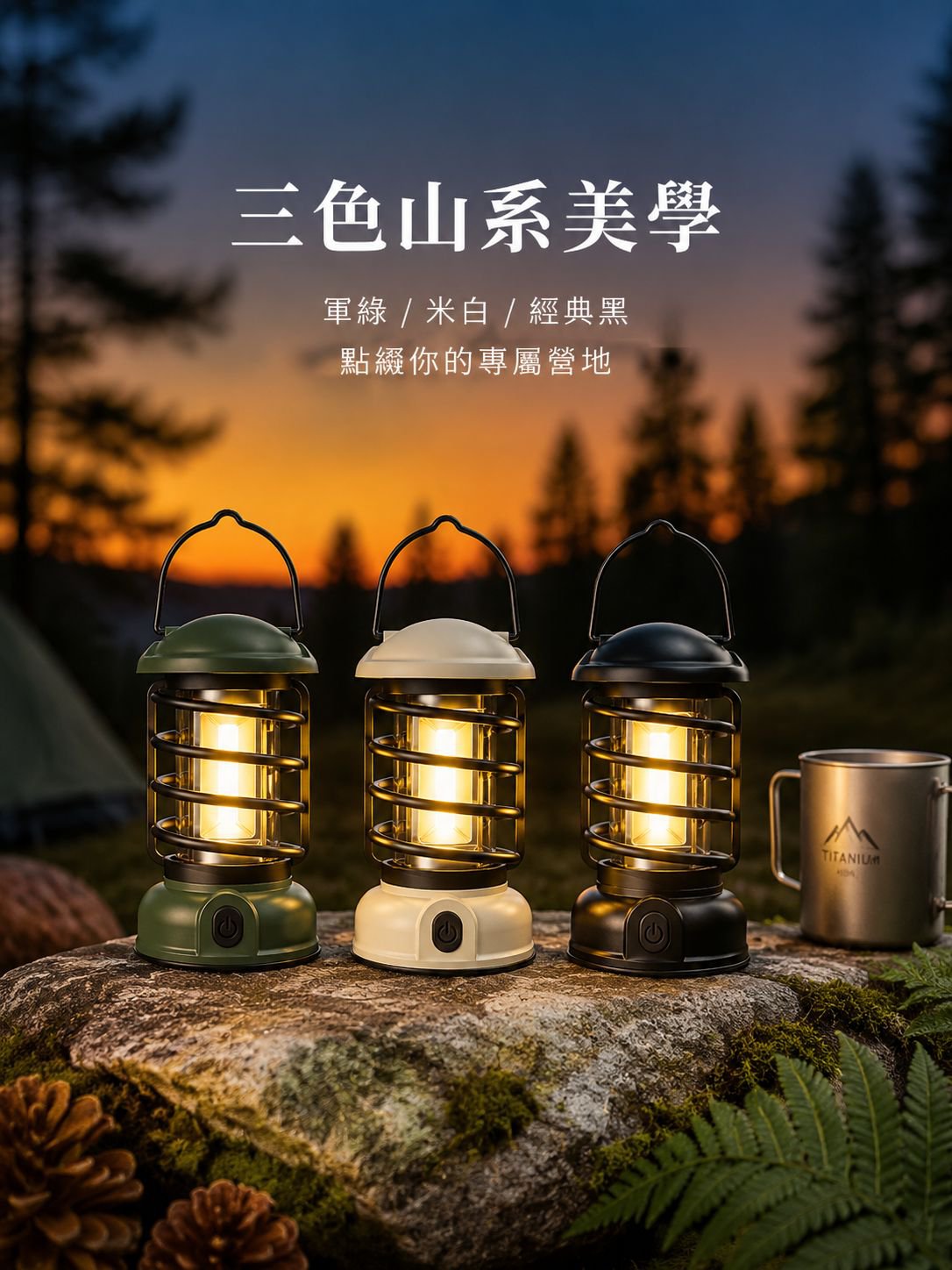 營地手提帳篷照明氛圍燈