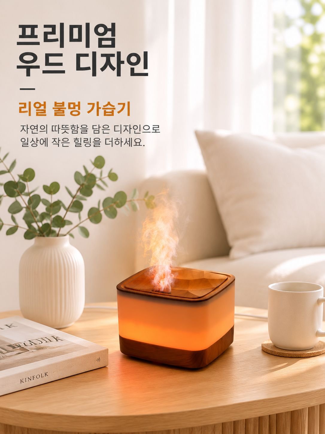 우드 그레인 칠색 아로마 디퓨저