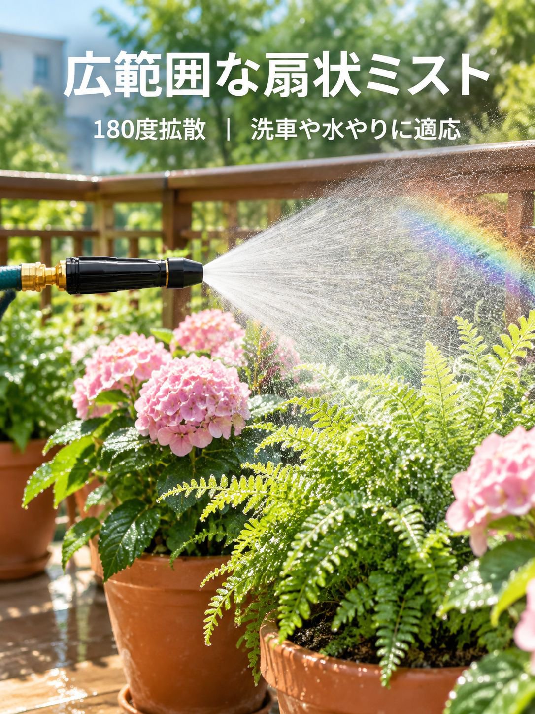 多機能伸縮式フロア洗浄ホースノズル