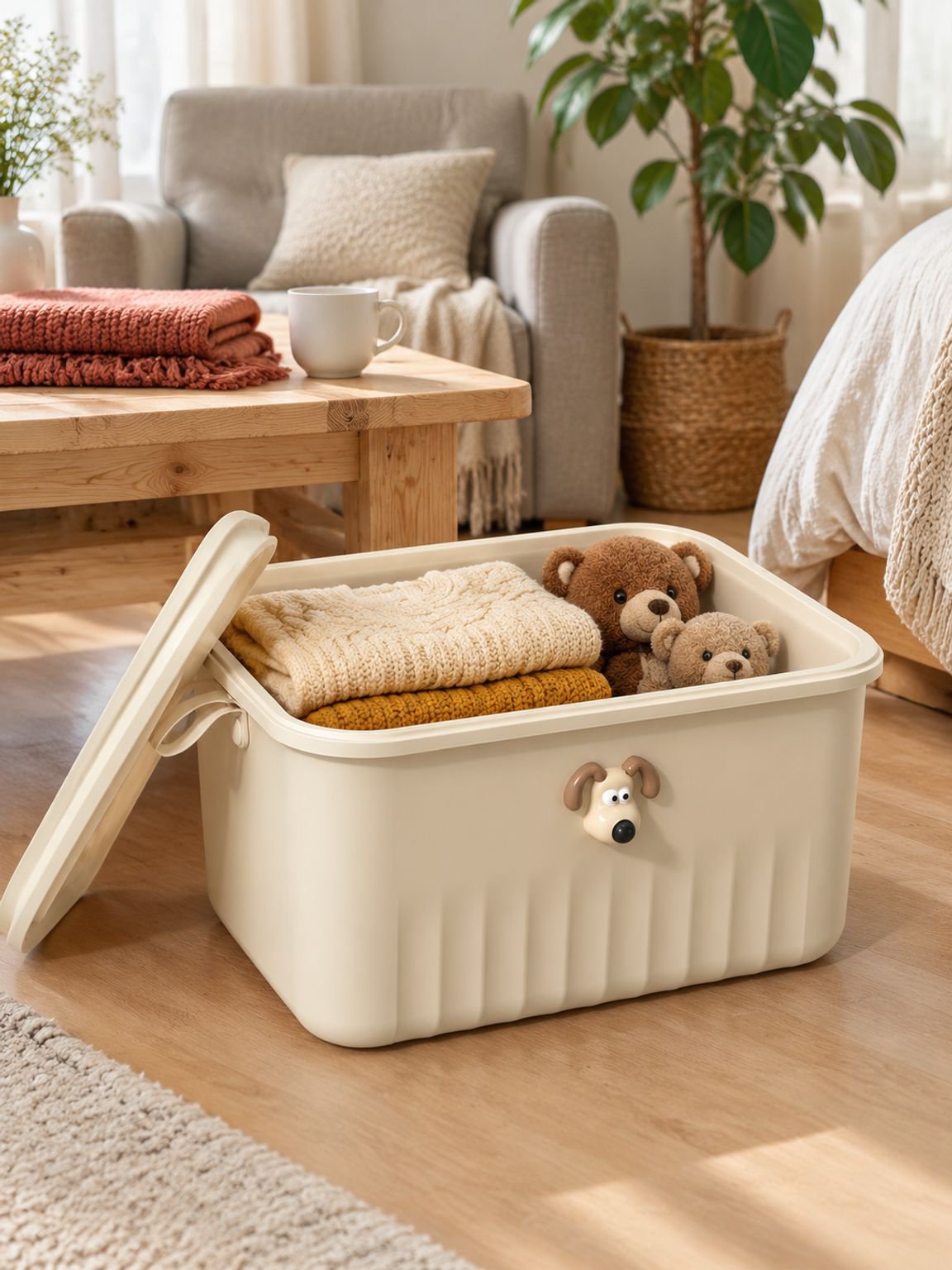 Caja organizadora portátil para juguetes y ropa