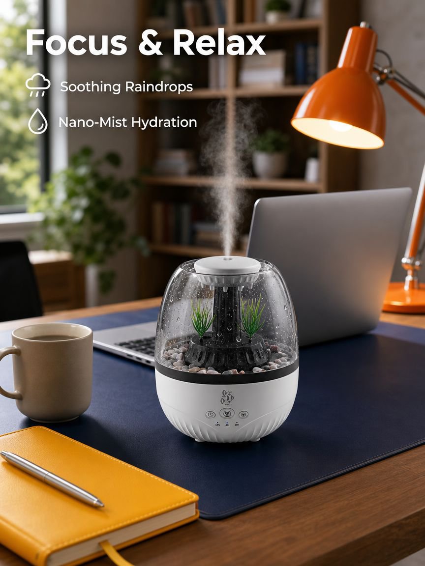 Silent Aroma Diffuser with Colorful Ambience Light Humidifier