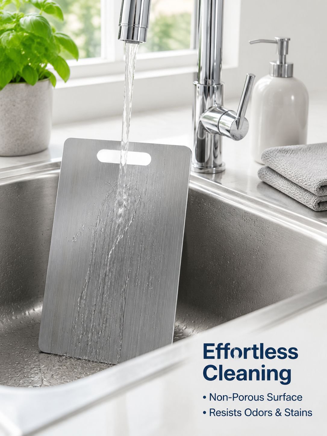Household 304 Stainless Steel Cutting Board, Multifunctional Kneading Board, Dough Cutting Board