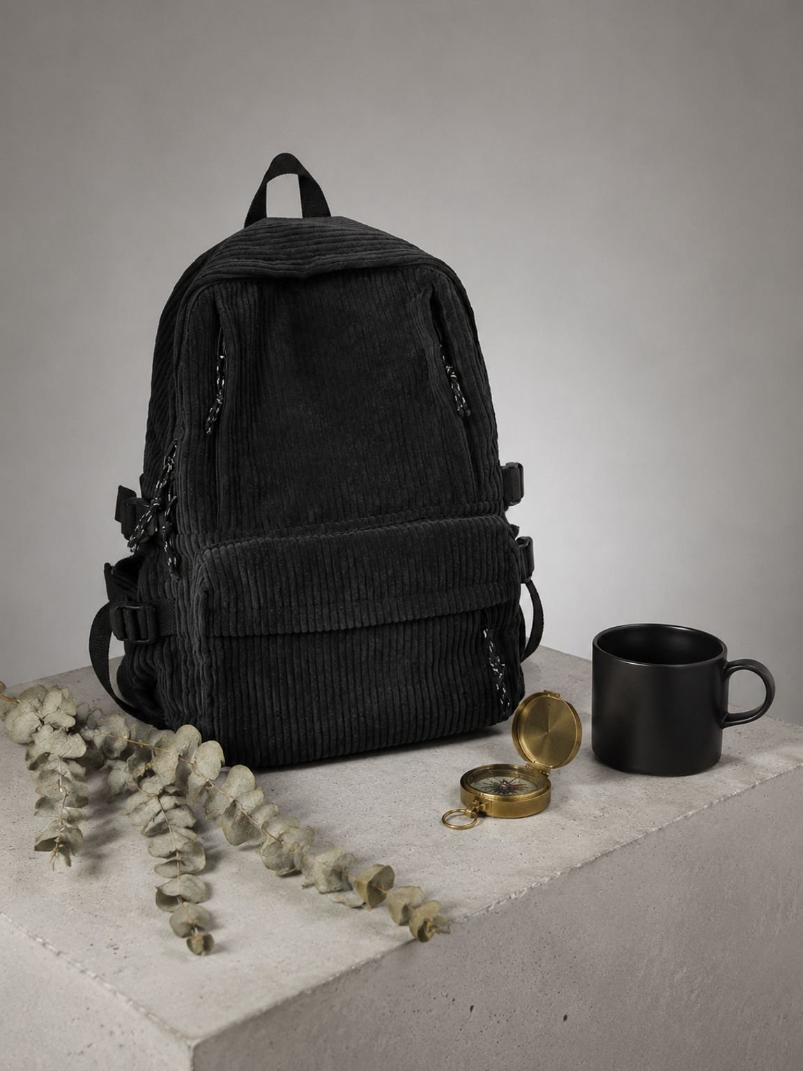 Cord-Rucksack, leicht, stylisch und geräumig.