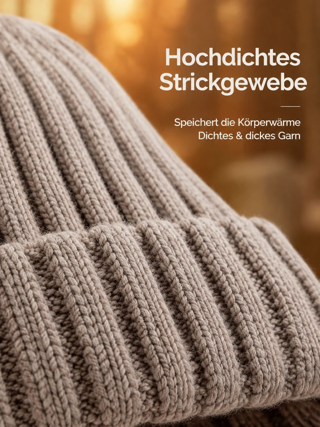 Warme Wollmütze für Damen und Herren