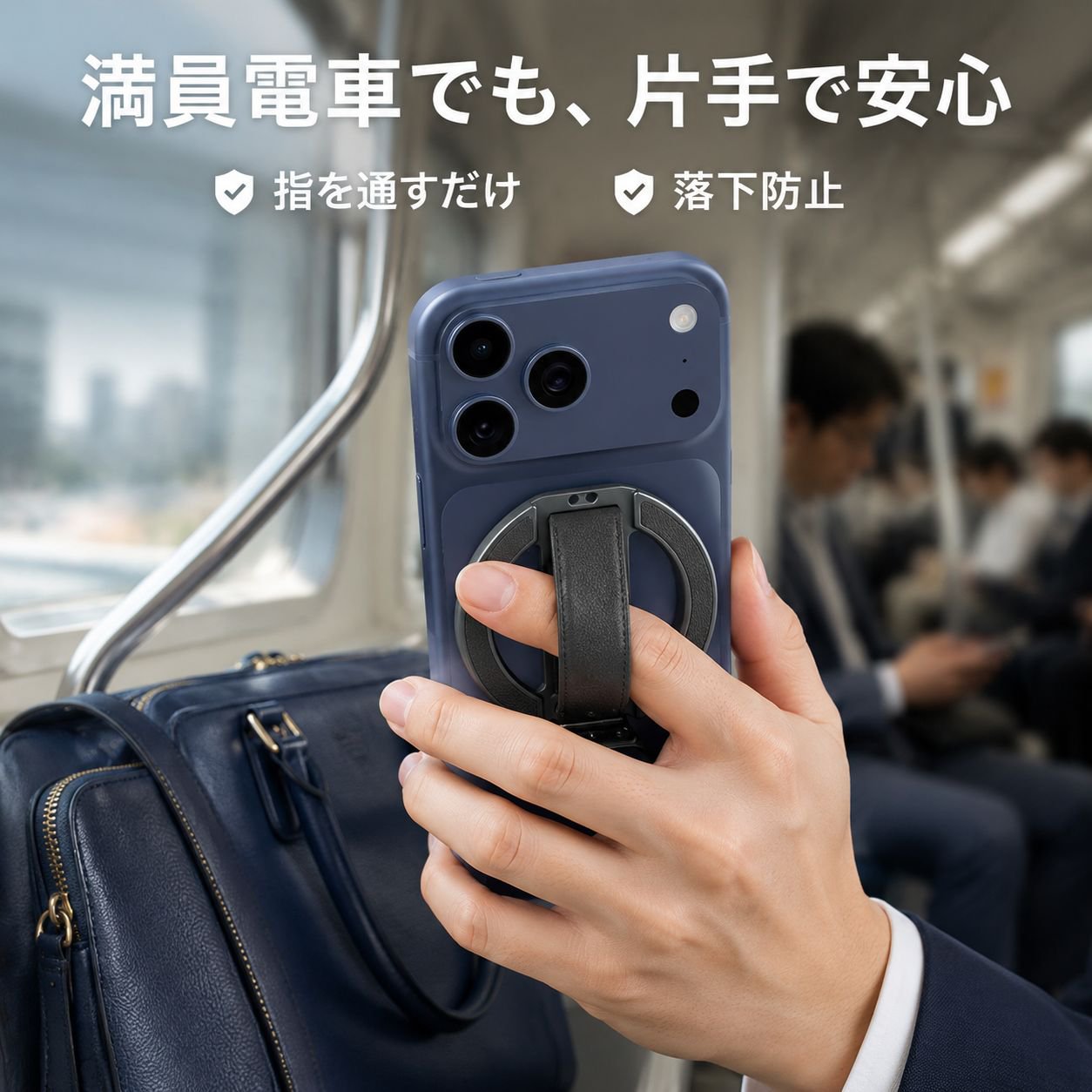 調節可能なマグネットリストバンド型スマホスタンド