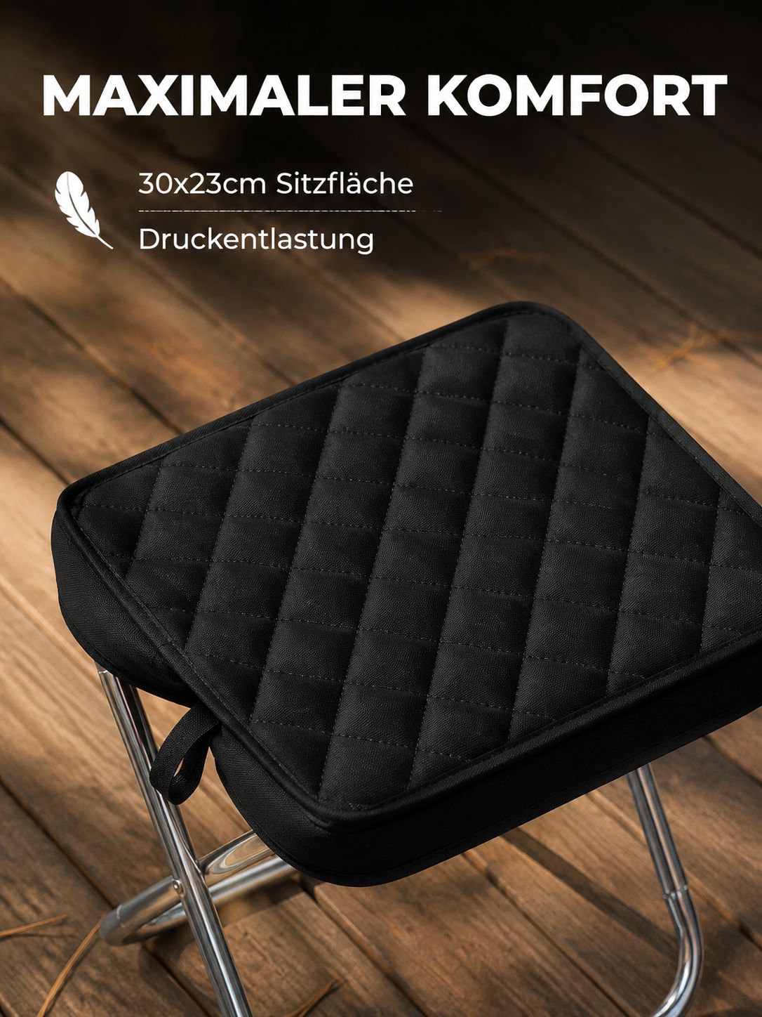 Leichter Klapphocker für unterwegs