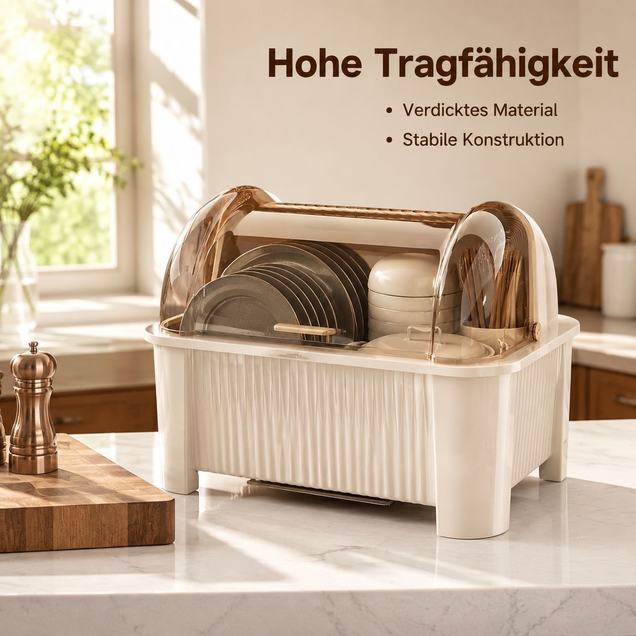 Haushalts-Kunststoff-Geschirrständer Aufbewahrungsregal